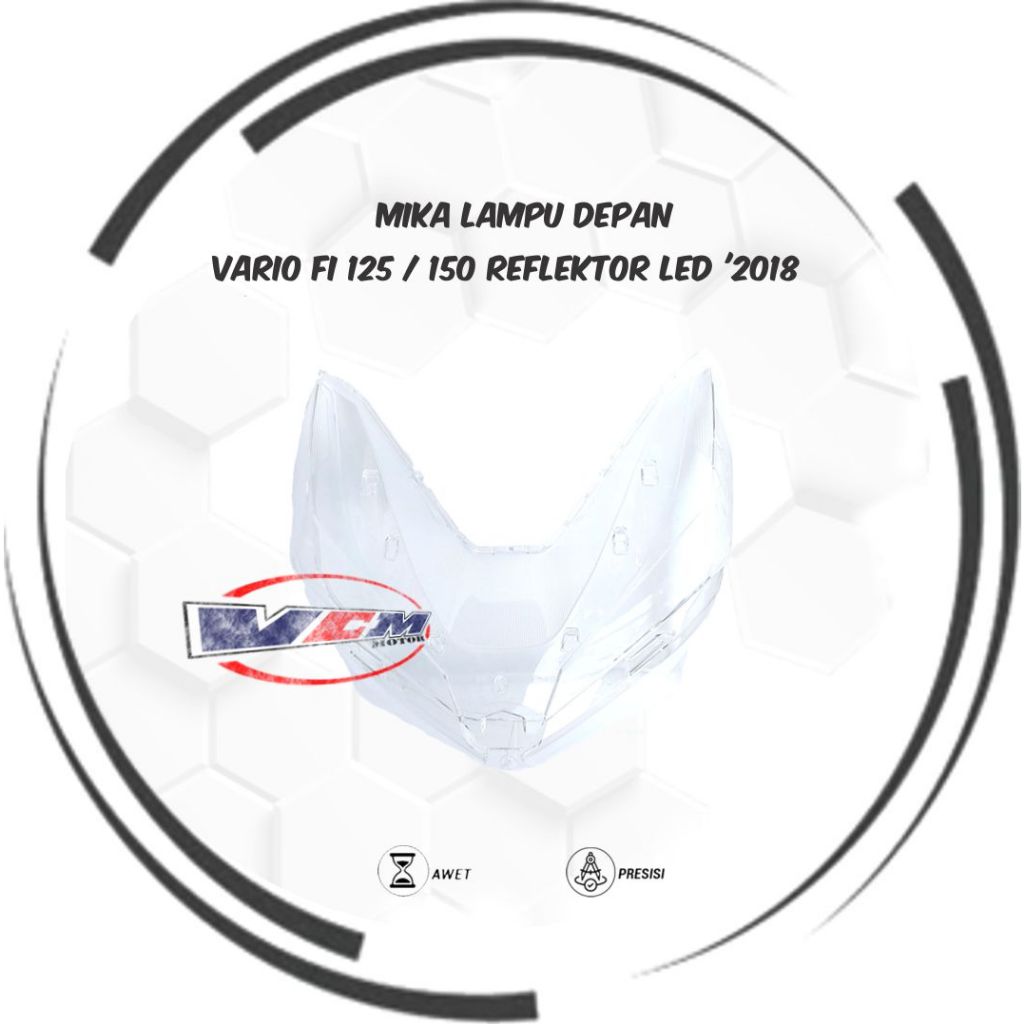 Mika Kaca Lampu Depan Vario 125 / Vario 150 Reflektor LED 2018