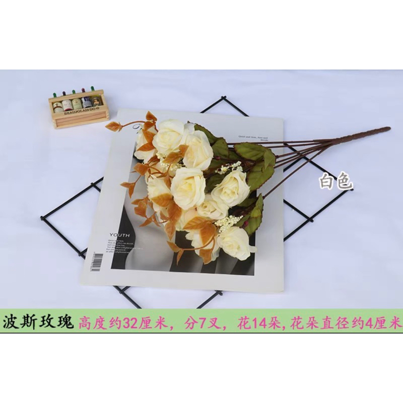 Bunga Mawar Rose Putih Artificial / Bunga Tulip/ B15/kuntum