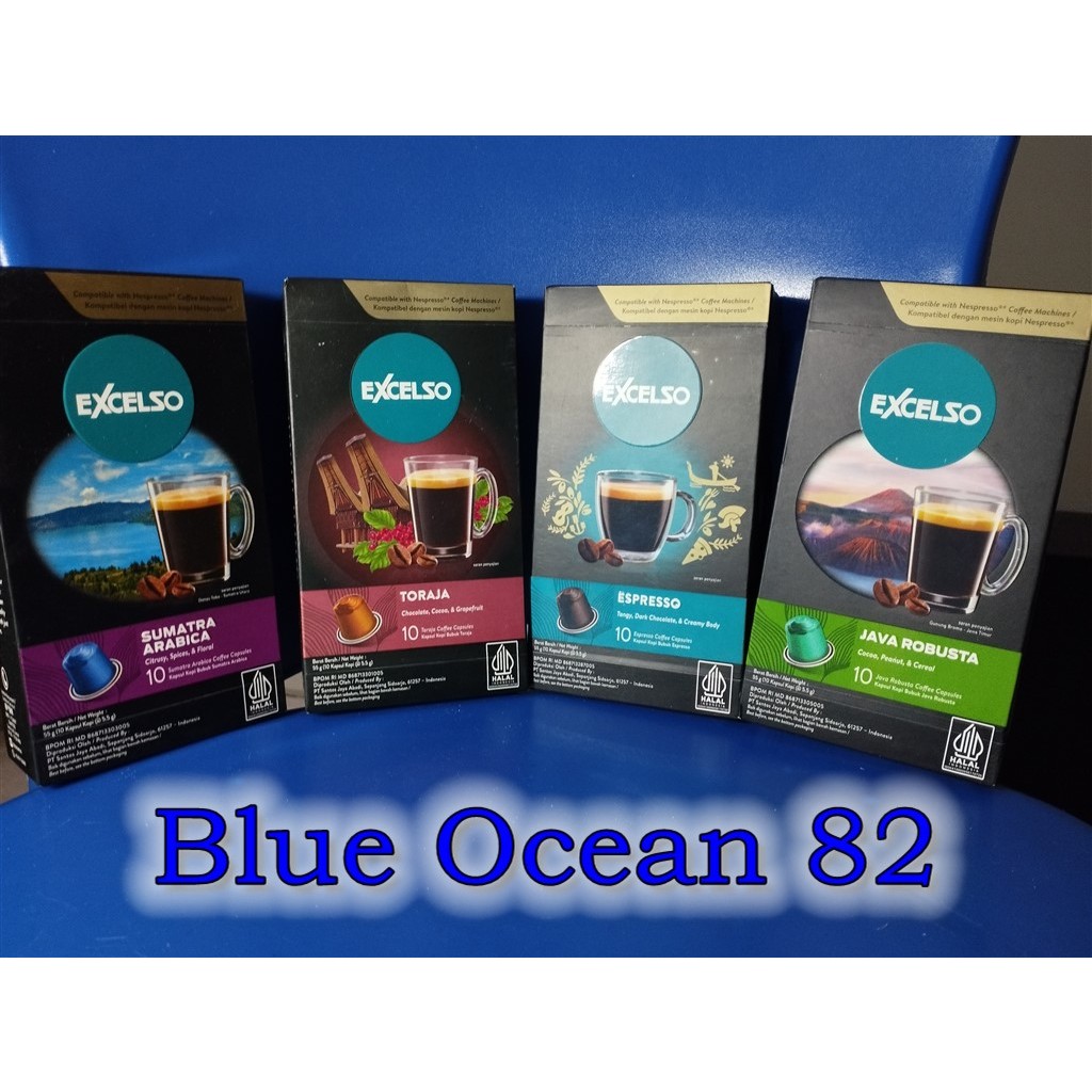 

Kopi Kapsul Excelso compatible mesin Capsule Nespresso Coffee - 1 Pack bukan Unakaffe