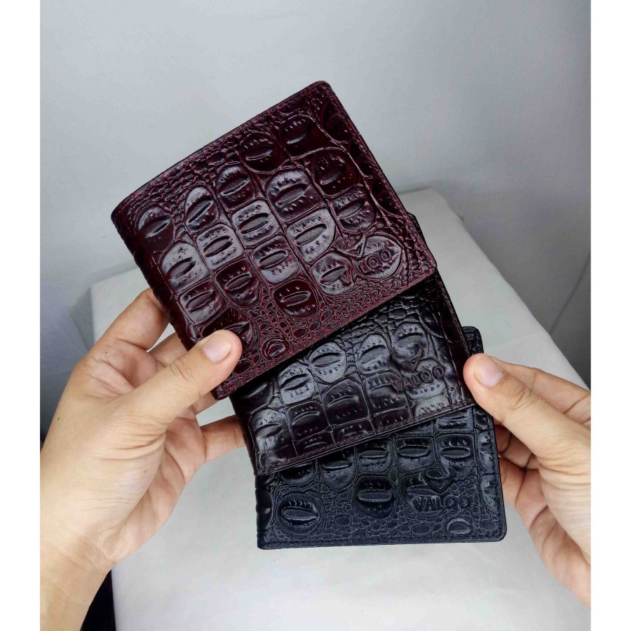 DOMPET KULIT SAPI PRIA ASLI KULIT LIPAT MODEL TIDUR KULIT SAPI ORIGINAL MOTIF BUAYA