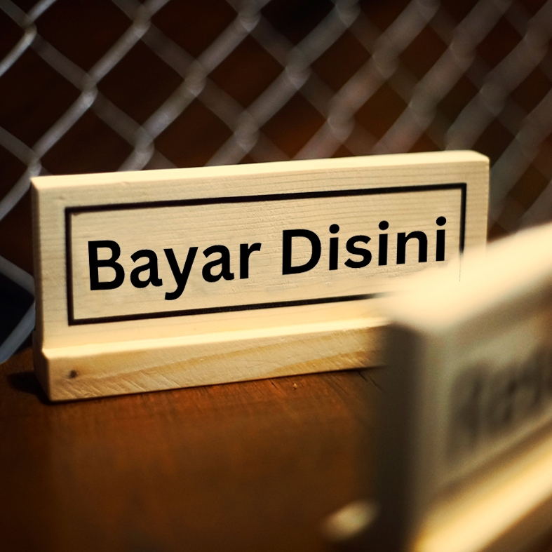 PAPAN MEJA PAY HERE KAYU JATI BELANDA / PAPAN MEJA PAY HERE / PAPAN MEJA BAYAR DISINI KAYU JATI BELA