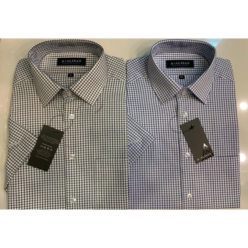 Kemeja Alisan Motif kotak Lengan Pendek Reguler