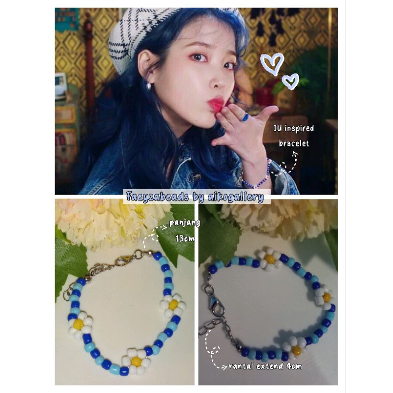 Gelang KPop | gelang manik | gelang manik aesthetic | bead bracelet | gelang IU