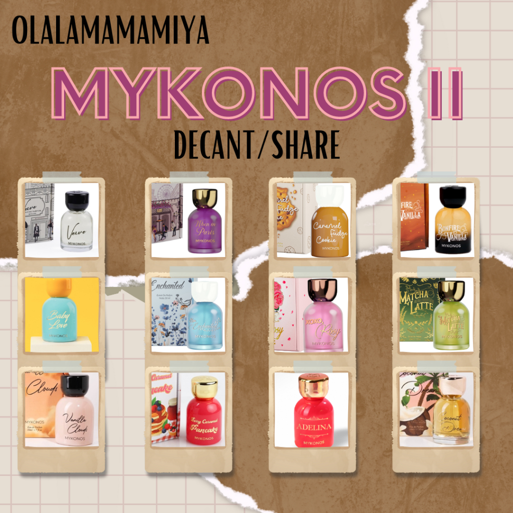 Mykonos Decant/ Share in Jar Parfum Verve When in Paris Caramel Fudge Cookie Bonfire Vanilla Baby Lo