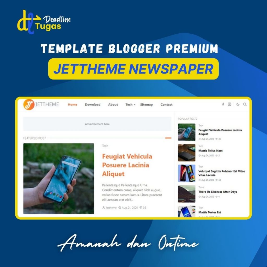 Template Blogger Premium JetTheme Newspaper