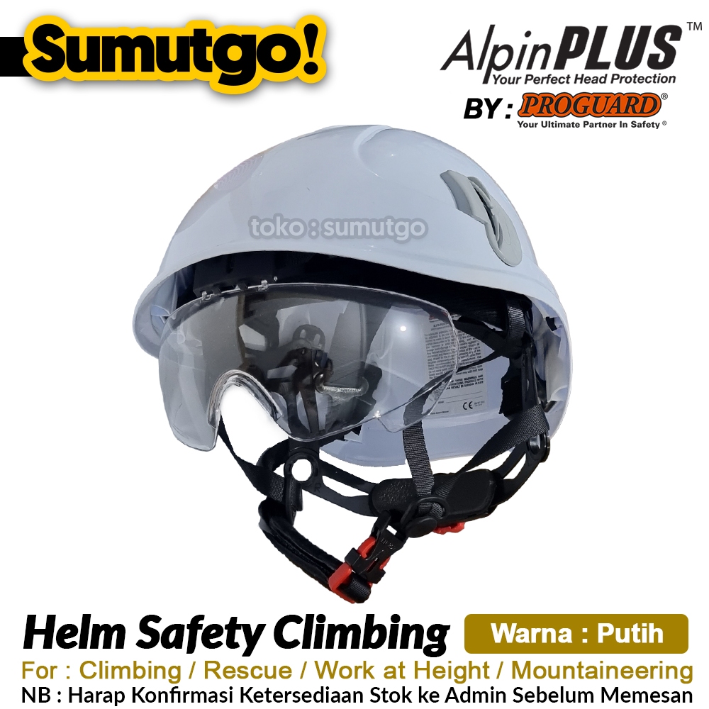 Helm Safety Proyek Proguard Alpin Plus Putih / Climbing Safety Helmet Alpinplus Extreme Sport White 
