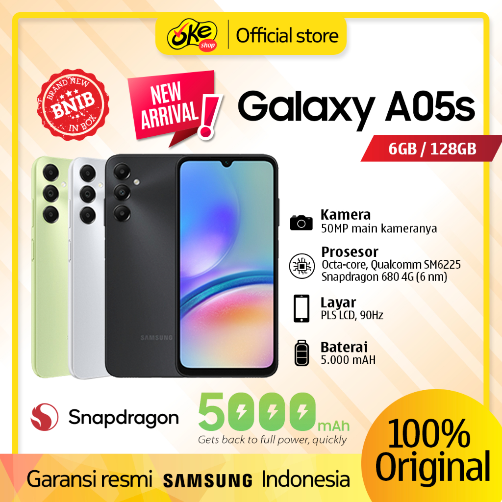 Samsung Galaxy A05s 6/128GB Garansi Resmi