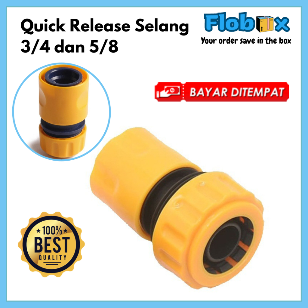 Quick Release Selang Air 3/4 5/8 Inch Konektor Sambungan Selang Air 3/4 5/8 Inch