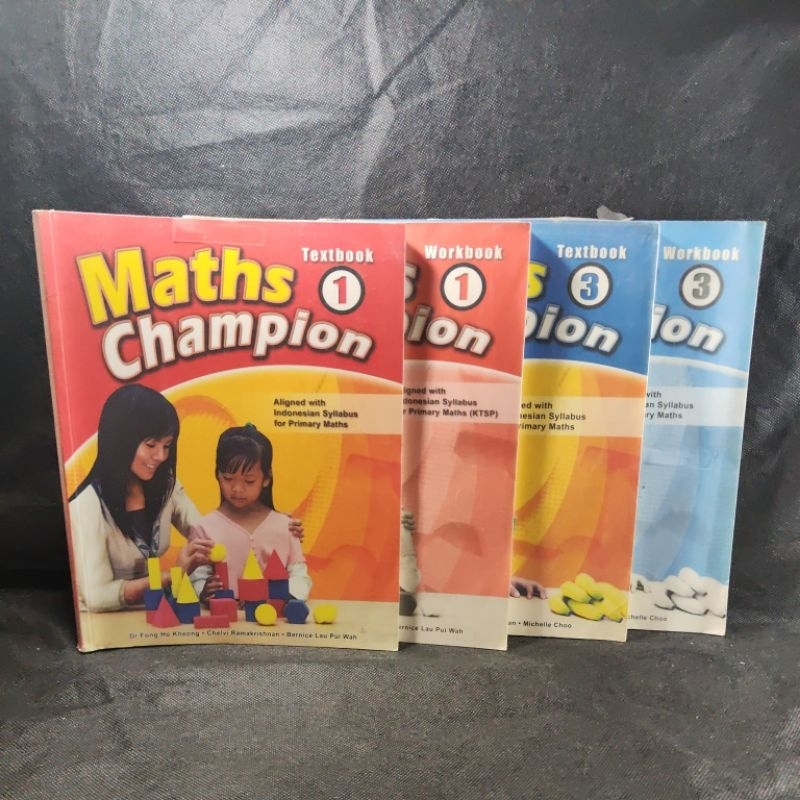 Buku Maths Champion 1,3, I, III, Textbook, Workbook, MC, Marshall Cavendish, Dr Fong Ho Kheong, Chel