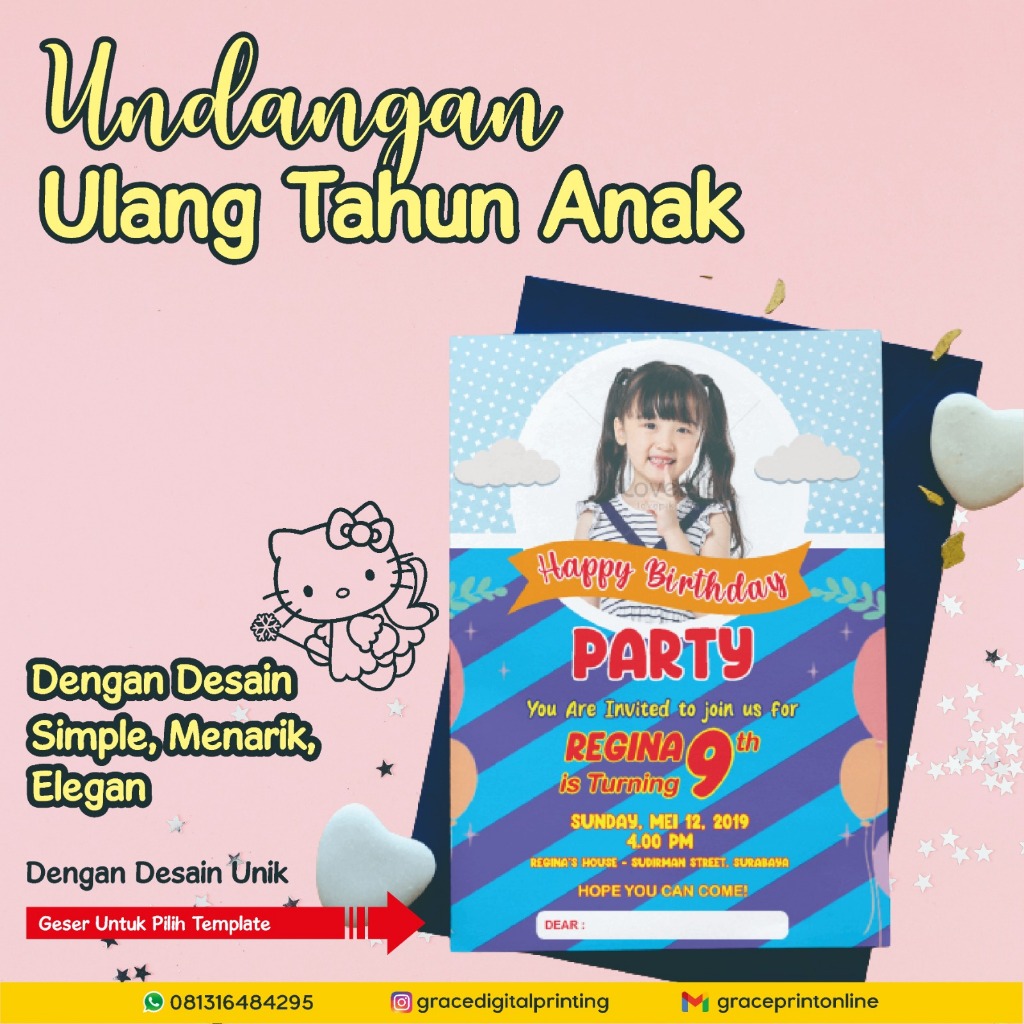 Kartu Undangan Ulang Tahun/ Kartu Ulang Tahun