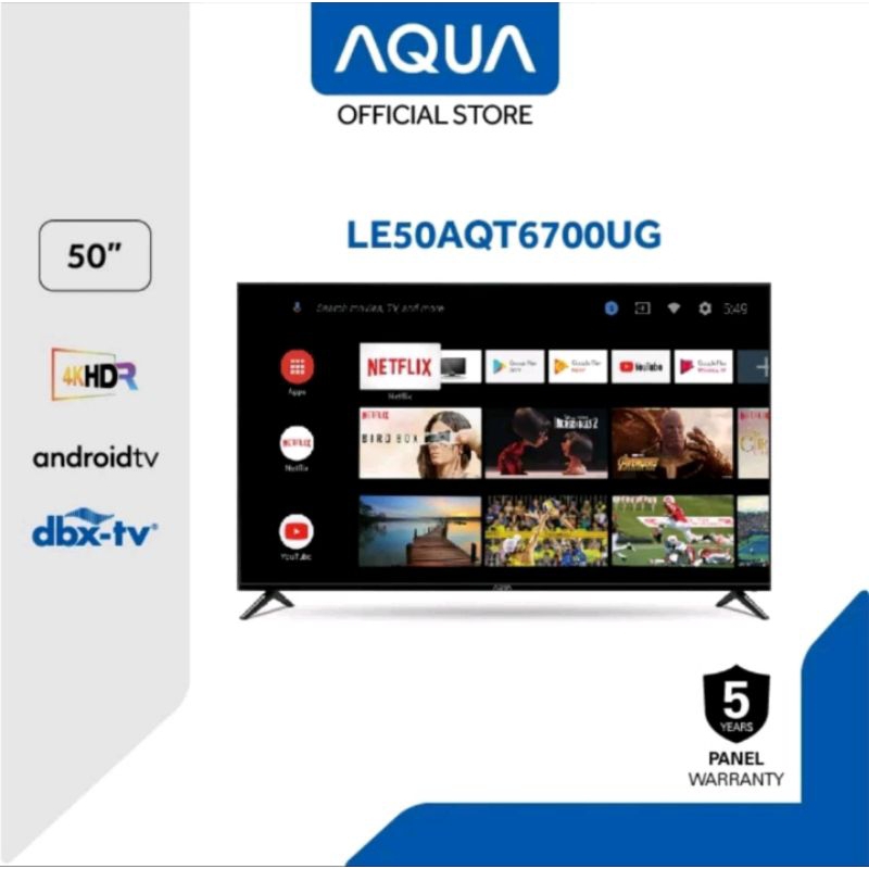 LED Aqua 50 inch Android TV LE-50AQT6700UG