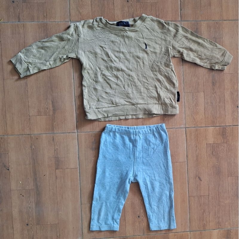 setelan anak laki-laki usia 1-2thn merk uniqlo
