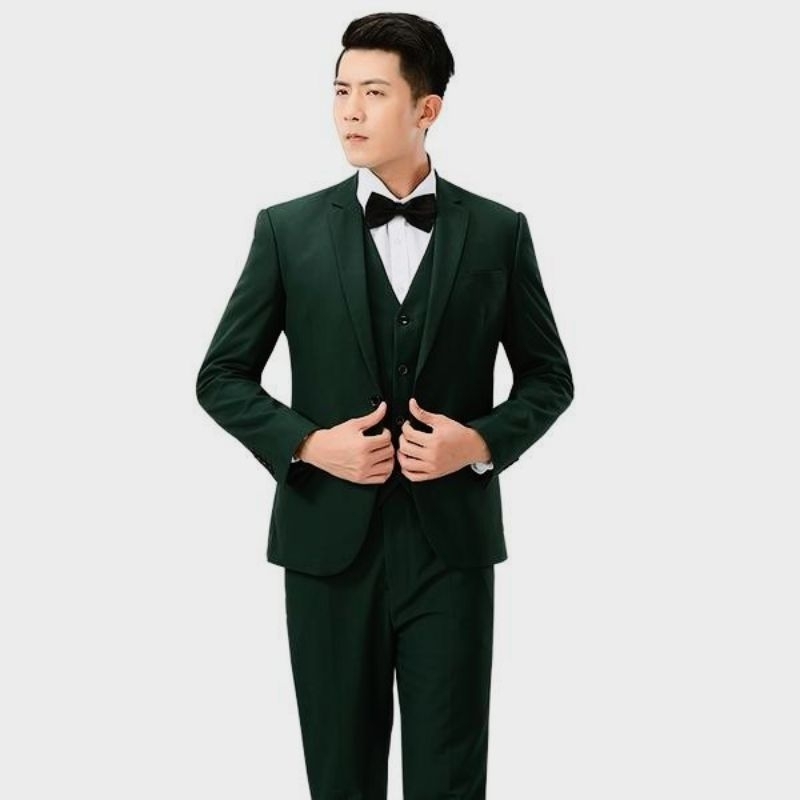 Setelan Jas Pria Formal Kantoran Warna Emerald Green