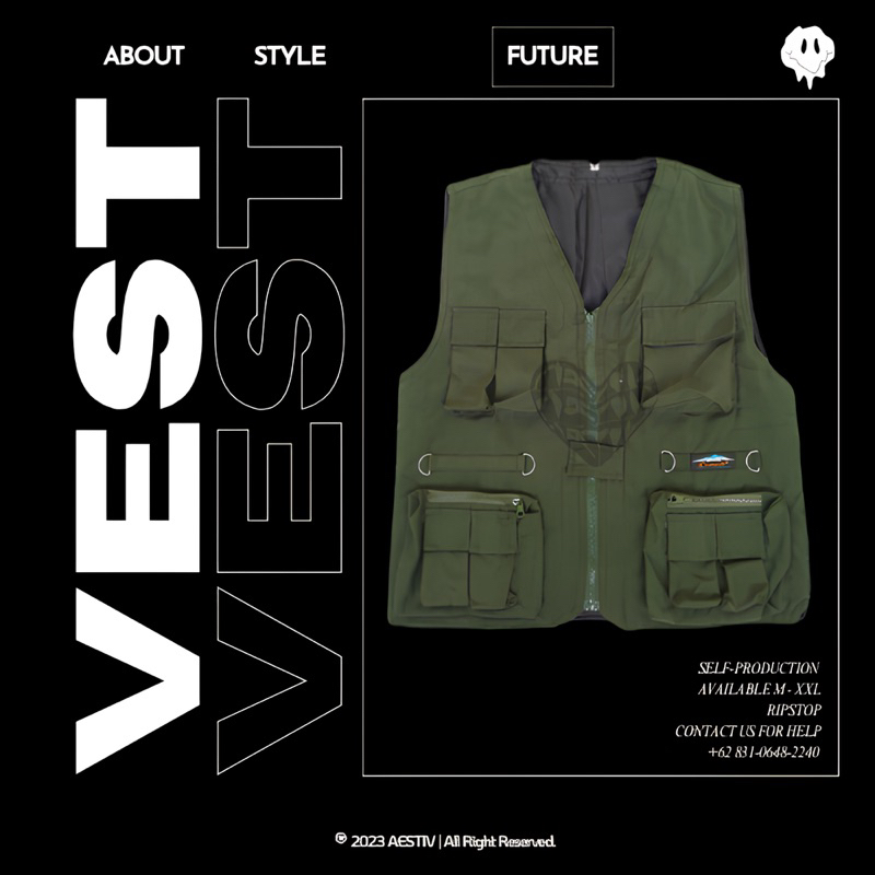 VEST ROMPI TACTICAL UNISEX PREMIUM (ARMY)