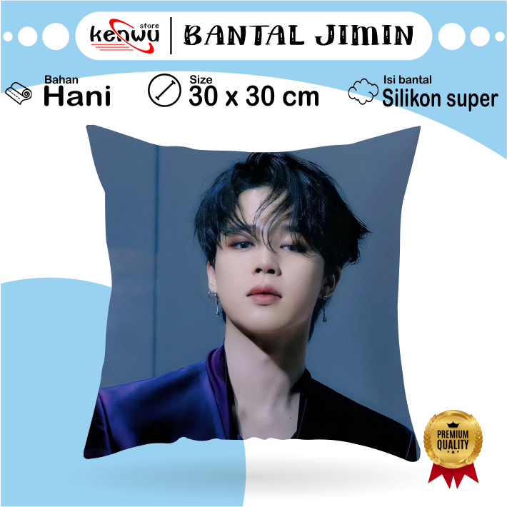 Bantal Jimin BTS 30x30 cm #JM 001-021 / Bantal Sofa Jimin BTS ,, Bantal Sofa BTS, BTS Unofficial Gro
