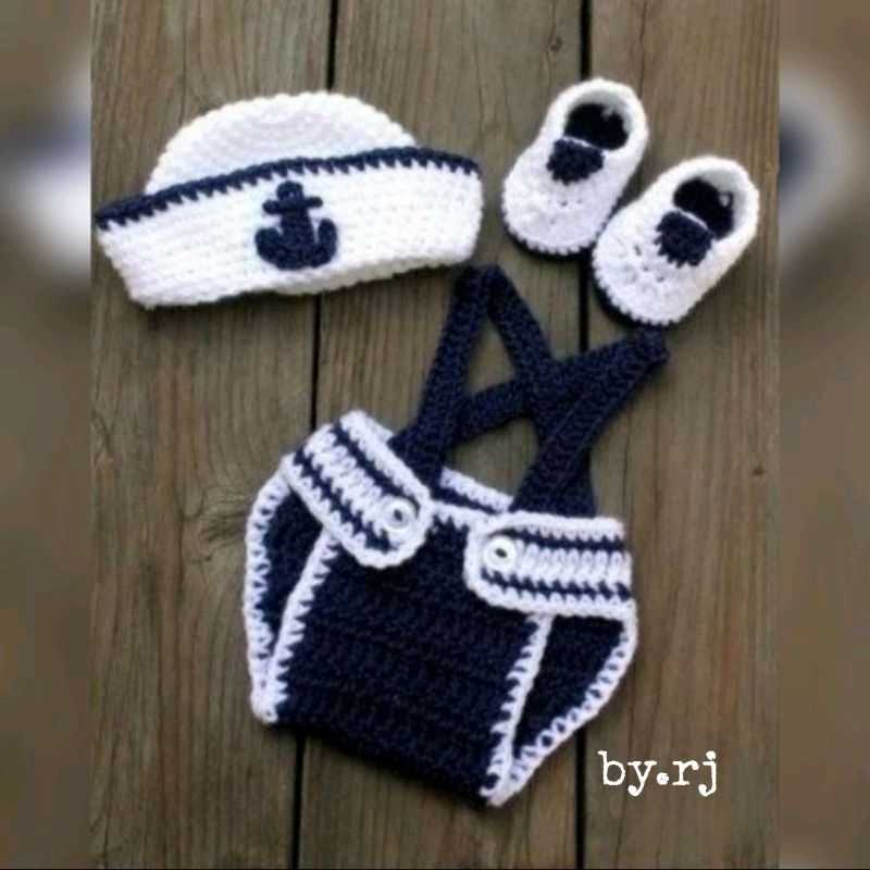 KOSTUM PELAUT / SAILOR KOSTUM / KOSTUM KARAKTER / KOSTUM NEWBORN / KOSTUM BABY / PHOTOSHOOT BABY / P
