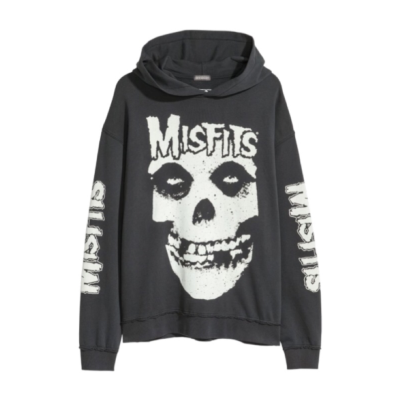(11.11) Hoodie HnM Misfits Dark Grey Sweater H&M Pria Wanita