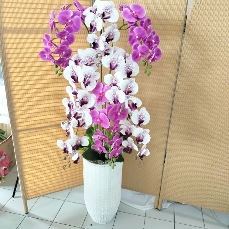 BUNGA ANGGREK LATEX SUDUT JUMBO P RTN MEWAH ANGGUN ARTIFICIAL DEKORASI
