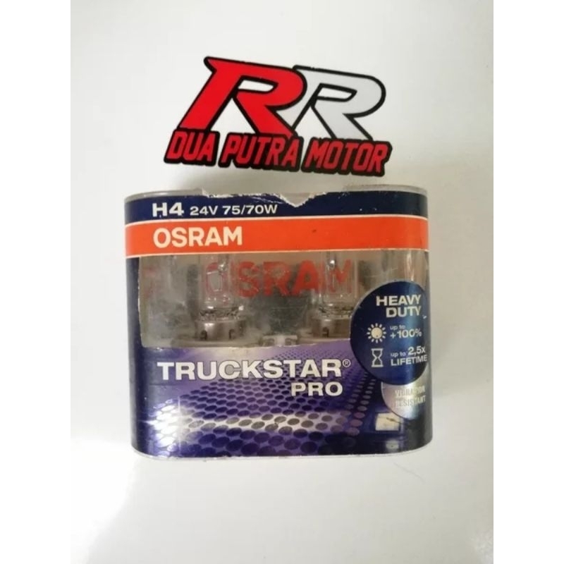 bohlam bolham lampu depan original ori osram h4 kaki 3 truck star truckstar pro 24 volt 75/70 75 70 