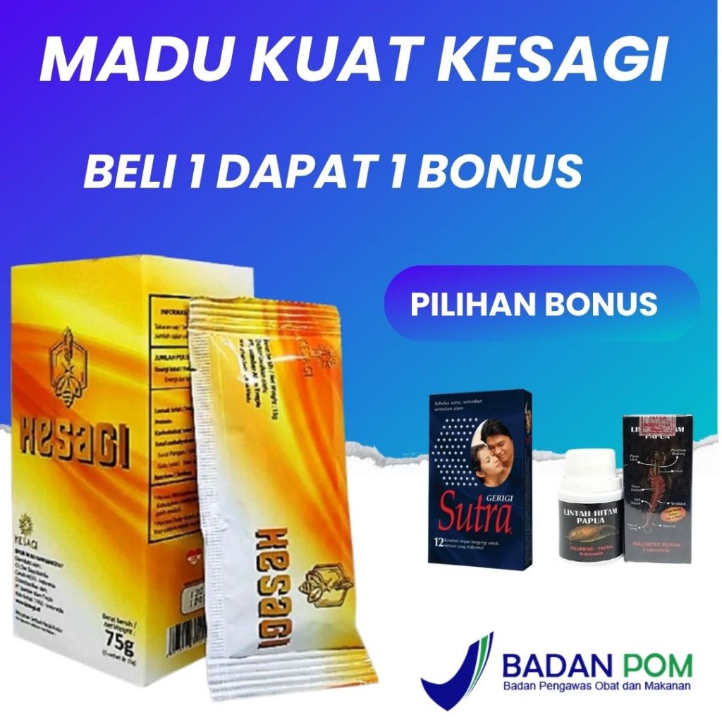 

Kosagi/kesagi/Hesagi/Kasogi/Kasegi Suplemen Jamu Herbal Serbuk Obat Kuat Pria Teraman Terlaris BPOM