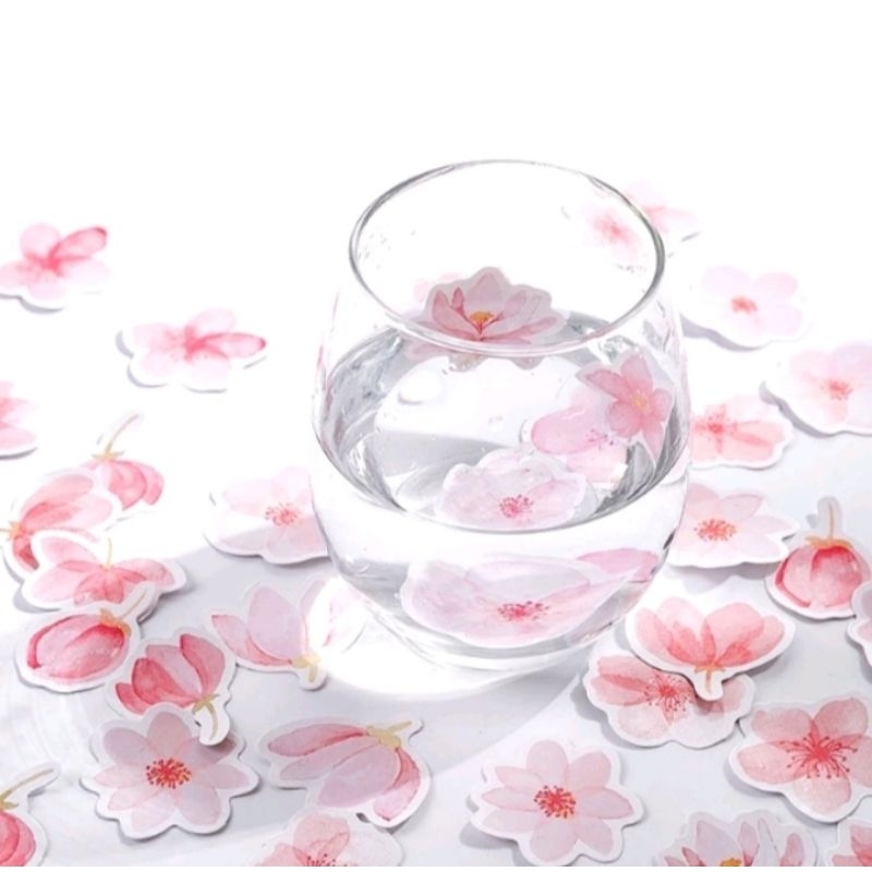 

La Felicia Stiker Blossom Cheri Red Untuk Jurnal Scrapbook Deco Diy Sticker