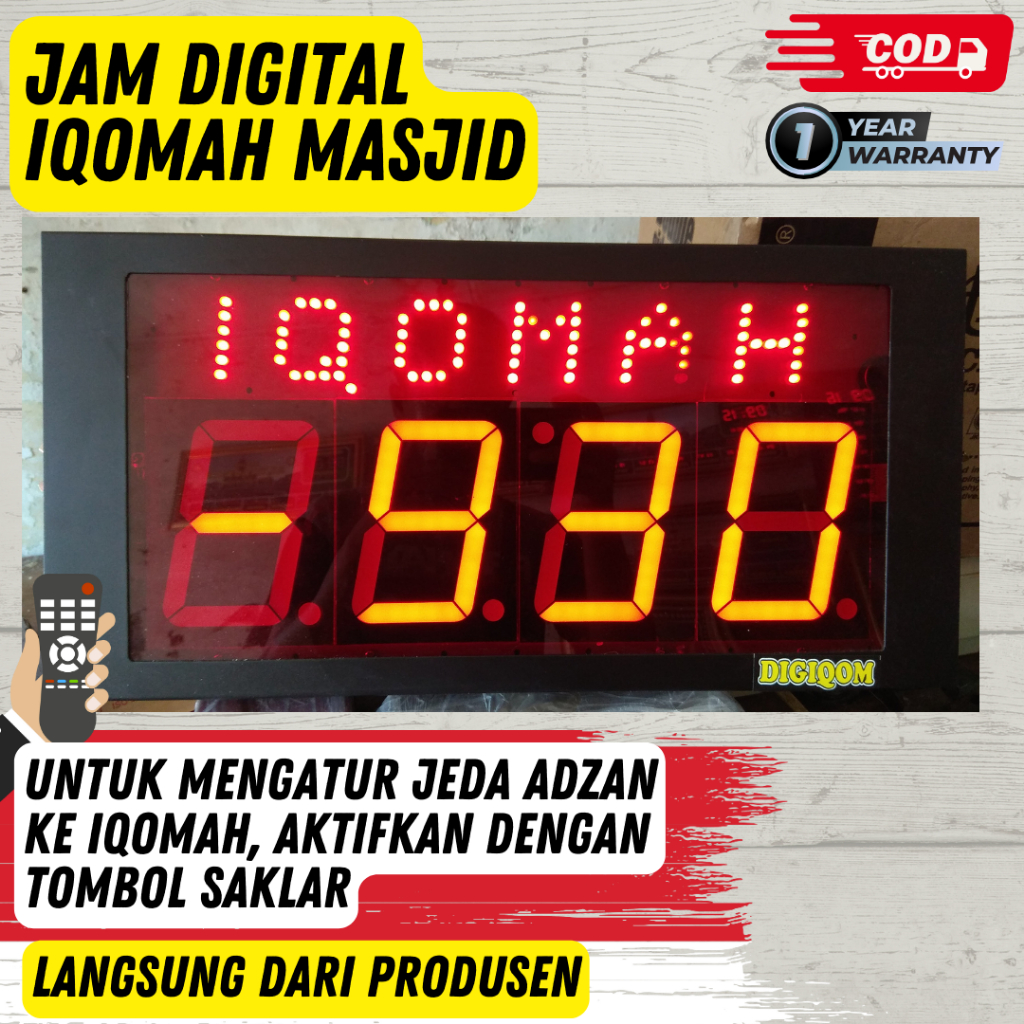 TERMURAH Jam Iqomah Digital Masjid Timer Iqomah