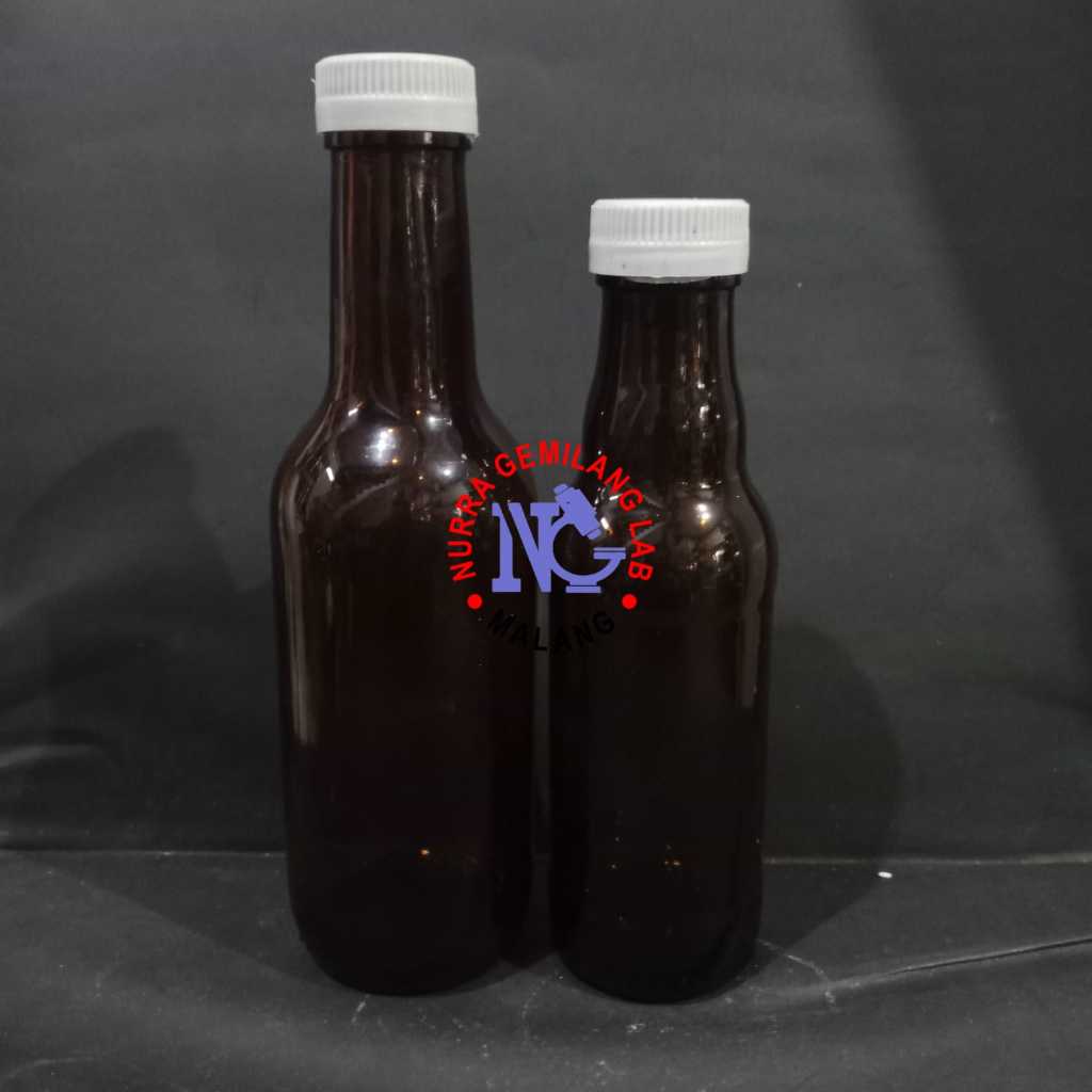 Botol Kaca Gelap Leher Panjang 150ml dan 200ml