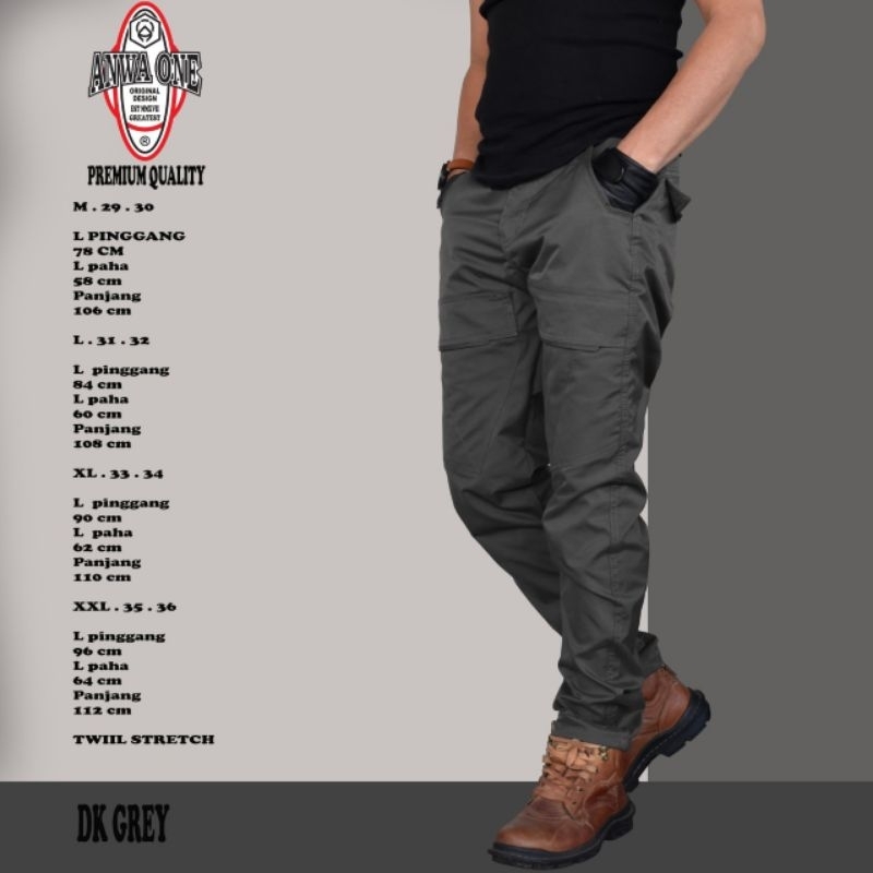 Celana Taktikal Outdoor Pria Original Anwa One Terbaru Bahan Twel Streat,Taktikal Panjang Outdoor Pr