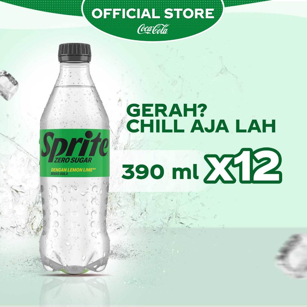 

Sprite Zero Lemon Lime Minuman Soda - Botol 390ml - x12 Pcs