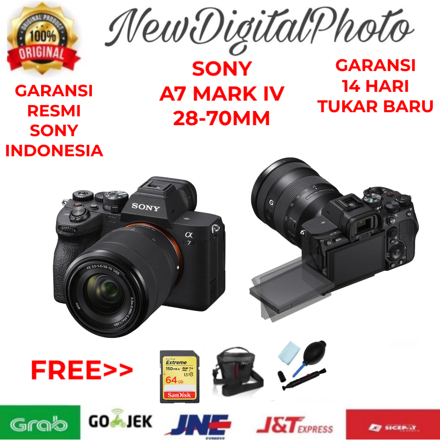 Sony A7IV kit 28-70mm Sony Alpha A7 IV FE 28-70 OSS Sony A7M4 GARANSI RESMI