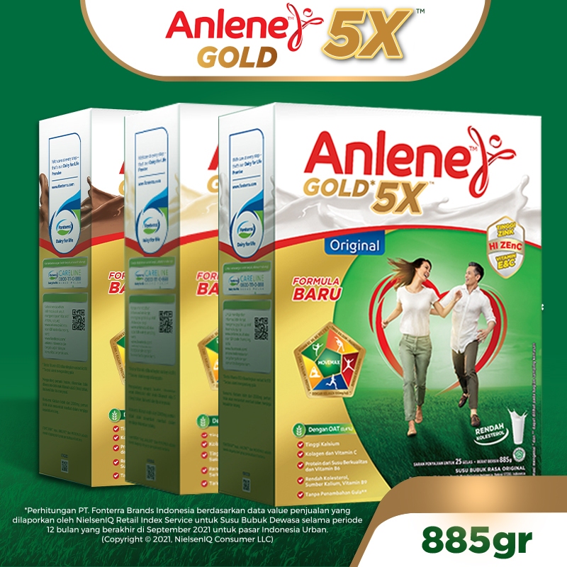 

Anlene Gold 5X 850gr - Anlene Gold Susu Bubuk Dewasa 850 gr