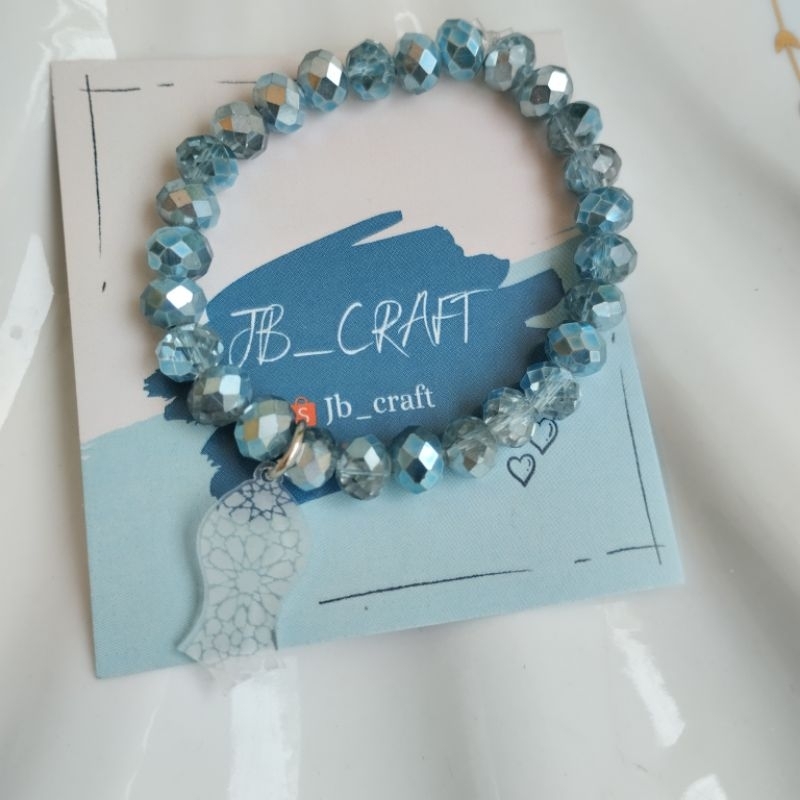 gelang ceko blue terompah /gelang terompah/gelang manik