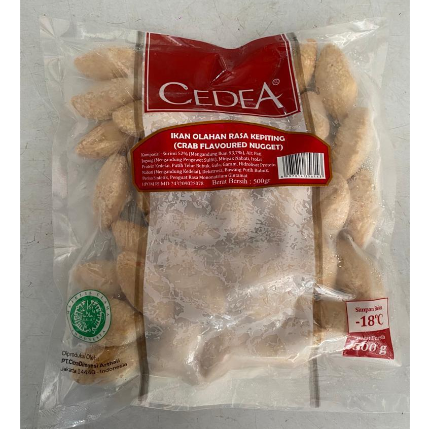 

Cedea olahan ikan rasa kepiting/crab nugget 500gr