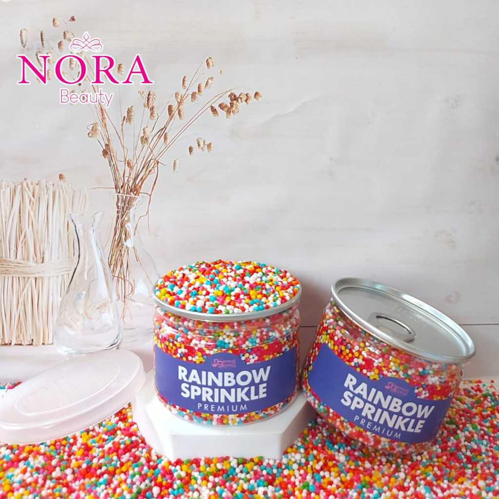 

Sprinkle Sugar Rainbow / Sprinkle Trimit Warna Warni Hiasan Kue Kemasan CAN Premium //murah