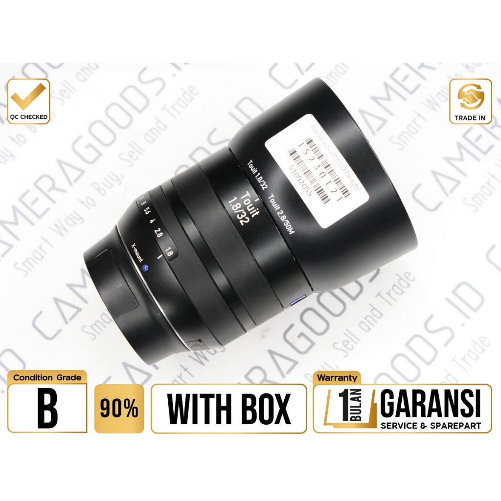 Zeiss Touit 32mm F1.8 Lens for Fujifilm X Mount - Grade B+ - LS230121