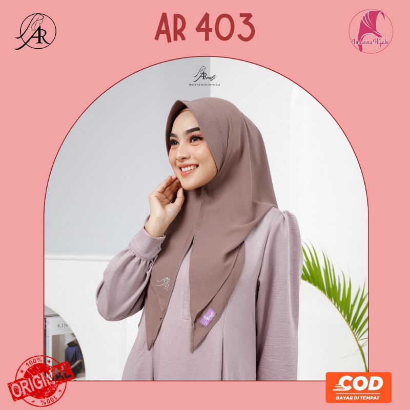 HIJAB ARRAFI ✓ Jilbab Instan Terlaris // Hijab Bergo Instan Hijab Hoodie AR 403 ORI by AR RAFI