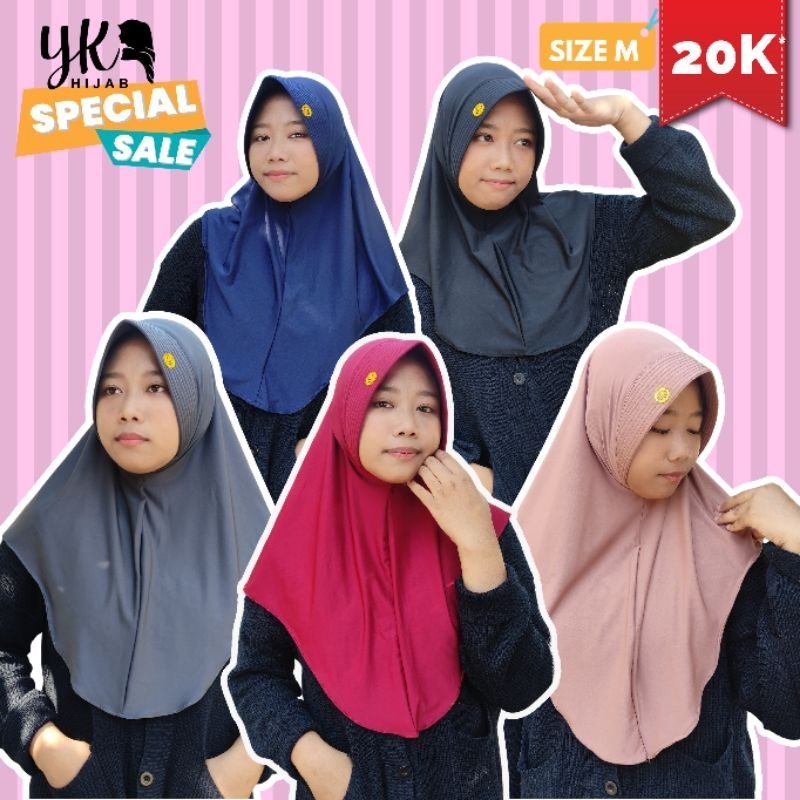 YKHIJAB Hijab Bergo Instan Ukuran M Premium Jersey Lembut Hamidah Kenan
