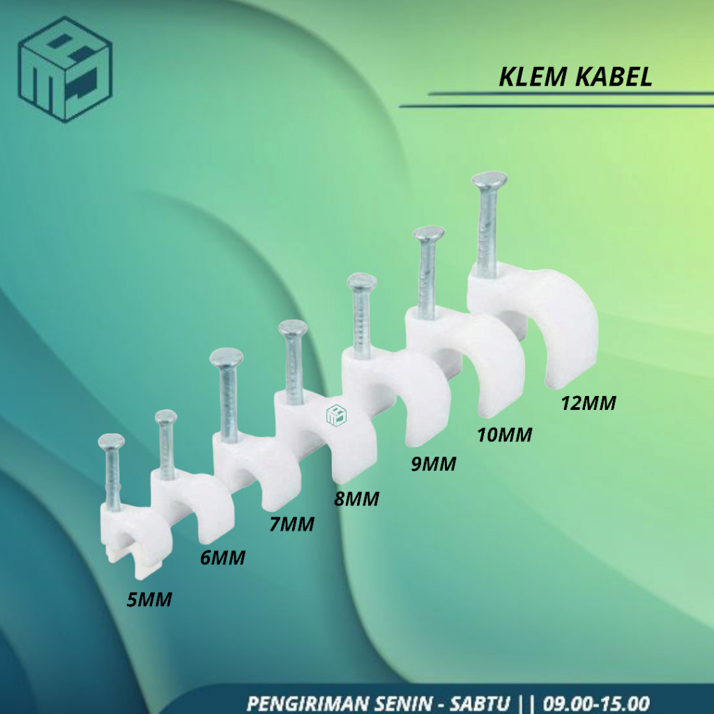 PAKU CLAM CLEM KLEM KABEL LISTRIK BIASA MURAH JUAL PER PACK