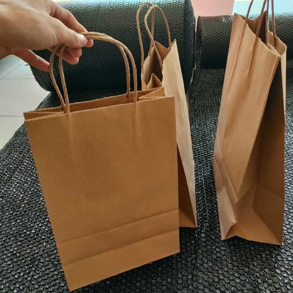 

paper bag coklat/paper bag baju/paperbag serbaguna/paperbag craft coklat 12pcs