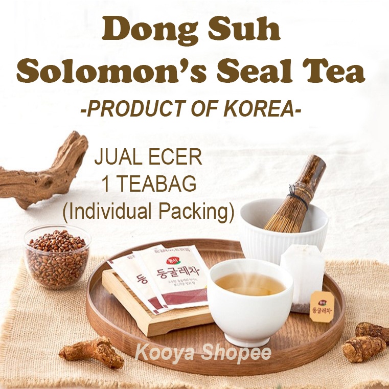 

Dongseo Solomon Seal Tea Ecer 1 Teabag Teh Korea Dongsuh 둥굴레차 Dunggulle Cha