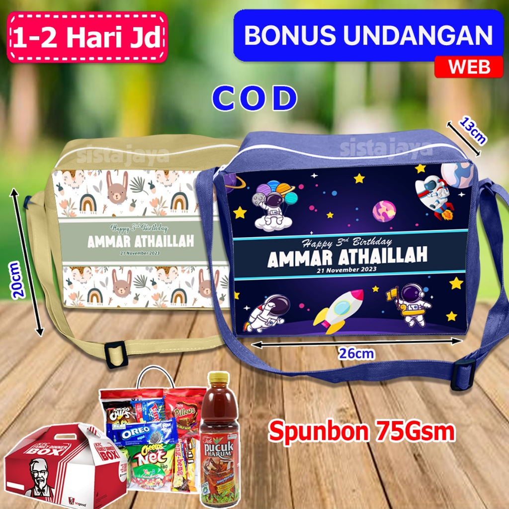 

Tas Selempang Ulang Tahun Anak Astronot / Tas Selempang Ultah Anak / Tas Selempang Anak Custom / Tas Ulang tahun Anak Selempang / Tas Snack Ultah Selempang