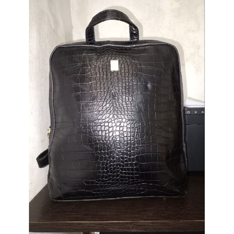 ransel croco hitam preloved (minus)