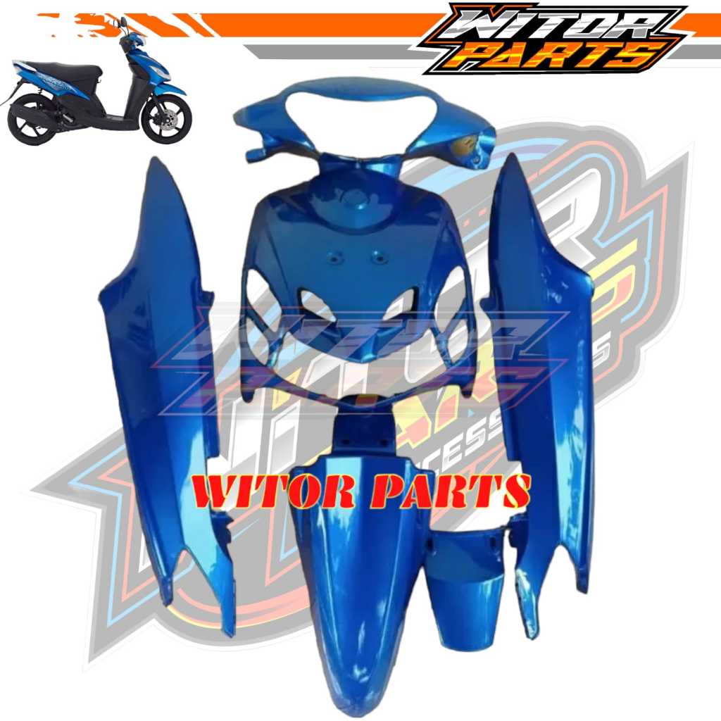 ECERAN SATUAN - Full Bodi Body Motor Mio Smile Full Set Biru / Fullset Body Halus Yamaha Mio Smile B