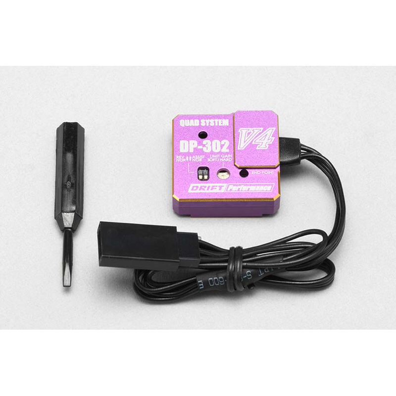 DPP-302V4PB YOKOMO Racing Performer V4 Steering gyro (2/3ch Purple) for Digital servo