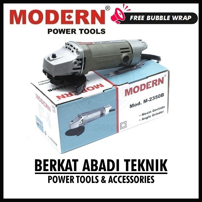 MODERN M-2350 B Gerinda Tangan 4 Inch Angle Disc Grinder Gurinda Grinda Listrik Mesin M2350B M-2350B