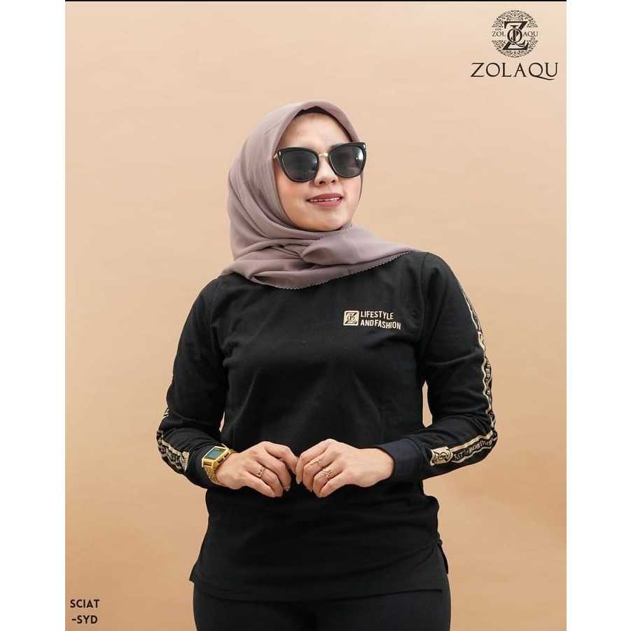 KAOS ZOLAQU TERBARU//KAOS ZOLAQU ORI//KAOS WANITA/BAJU WANITA// KAOS LENGAN PANJANG WANITA ZOLAQU