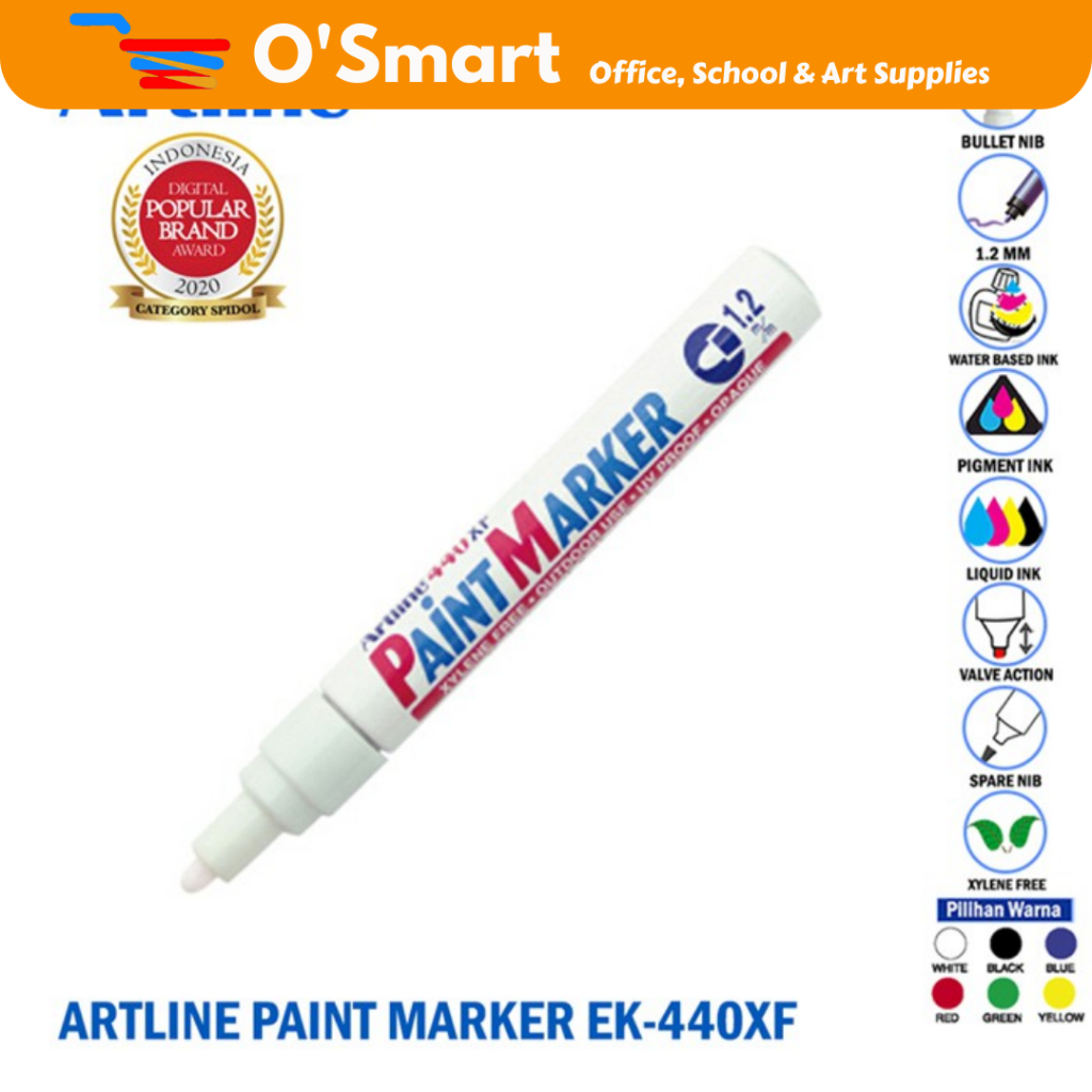 

Artline Spidol Paint Marker Putih EK-400XF/EK-440XF