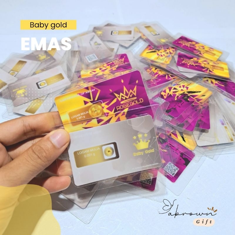 Baby gold | Rose gold | Emas mini gold 0,001 Gram