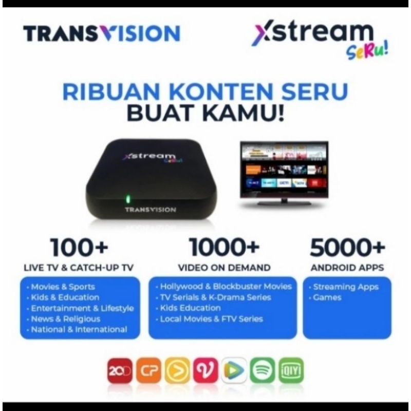 #TRANSVISION XSTREAM #ANDROID BOX #XSTREAM SERU #SETTOPBOX #SMARTTV #ANDROIDTV