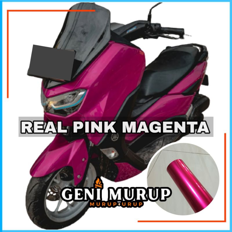 Skotlet pink magenta metalic candy glossy mengkilat stiker scotlite untuk motor kualitas premium